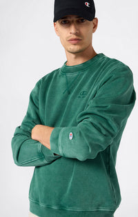 Champion Icons Felpa Girocollo Verde Uomo — immagine 4