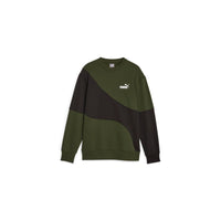 Puma Power Catt Sweat-shirt Col Rond Vert Homme — immagine 1