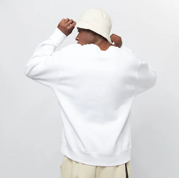 Nike Sportswear Club Fleece Felpa Girocollo Bianca Uomo