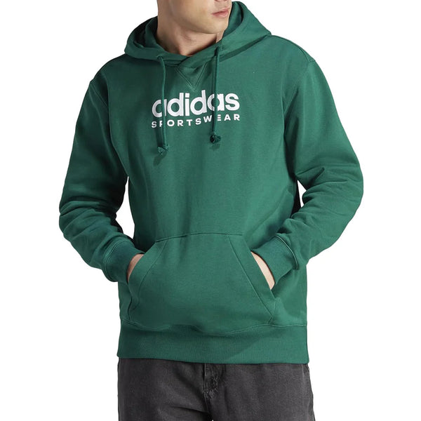 Adidas Sportswear Felpa Con Cappuccio Verde Uomo