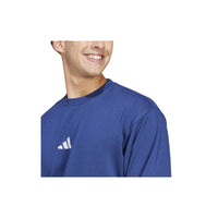 Sweat-shirt ras-du-cou Adidas Essentials Feelcozy Fleece bleu homme — immagine 4
