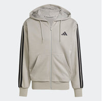 Adidas 3 Stripes Sweatshirt Zippée à Capuche Grise Homme — immagine 1
