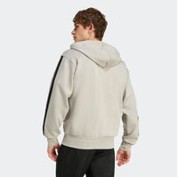 Adidas 3 Stripes Sweatshirt Zippée à Capuche Grise Homme — immagine 4