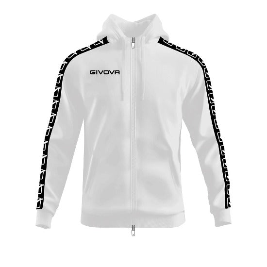 Givova Sweat-shirt fermeture éclair Noir Blanc Homme