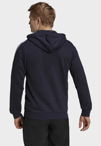 Adidas Essentials French Terry Sweat-shirt Zippé à Capuche Noir Blanc Homme — immagine 3