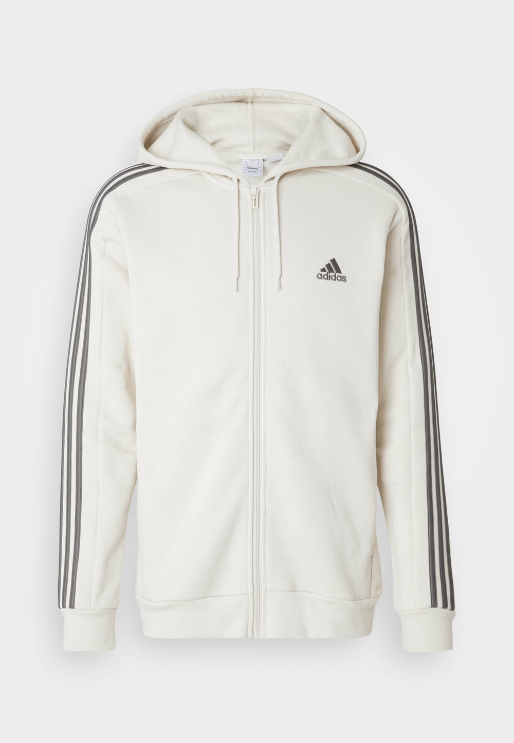 Adidas Essentials Sweat-shirt à Capuche Zippé Blanc Noir Homme