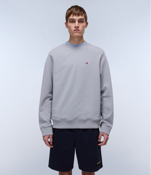Sweat-shirt col rond Napapijri Balis gris homme
