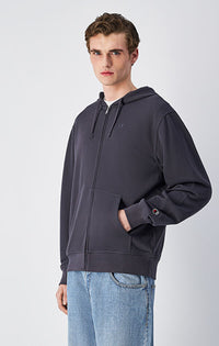 Champion Sweatshirt Zippée à Capuche Grise Homme — immagine 1