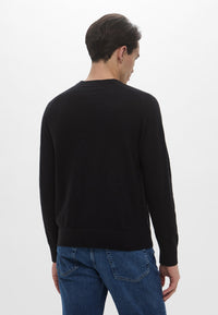 Calvin Klein Pull Col Rond Noir Homme — immagine 2