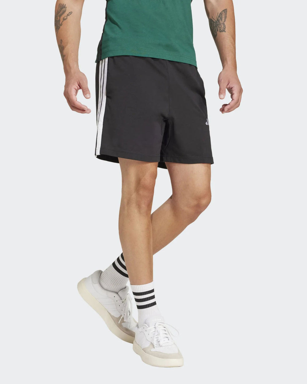 Shorts Adidas Essentials 3-Stripes Noir Blanc Homme