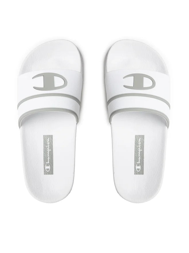 Champion Atlanta Claquettes Blanc Gris Unisexe