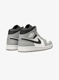 Jordan 1 Mid Light Chaussures grises blanches unisexe — immagine 3