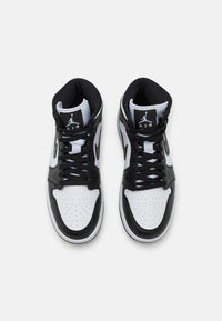 Jordan 1 Mid Panda Scarpe Bianche Nere Unisex — immagine 4