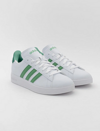 Adidas Grand Court 2.0 Chaussures Blanches Vertes Unisexe — immagine 2