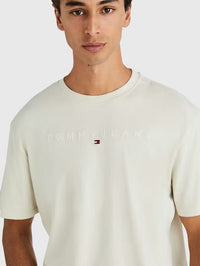T-shirt Tommy Jeans écru homme — immagine 2