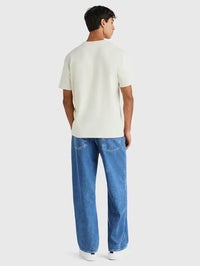 T-shirt Tommy Jeans écru homme — immagine 3