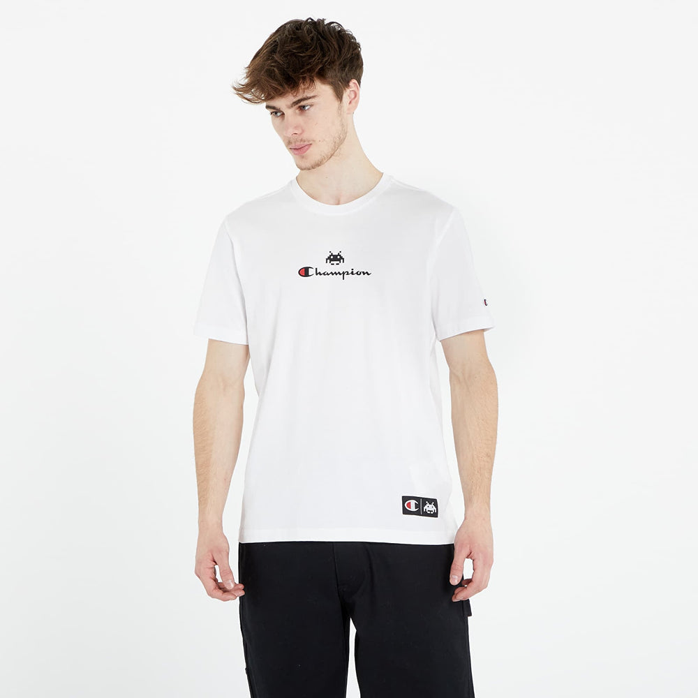 T-shirt Champion x Space Invaders Blanc Homme