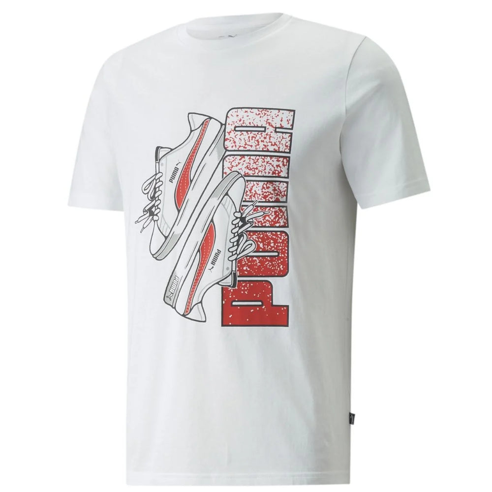 Puma Graphic T-Shirt Bianca Con Stampa Uomo