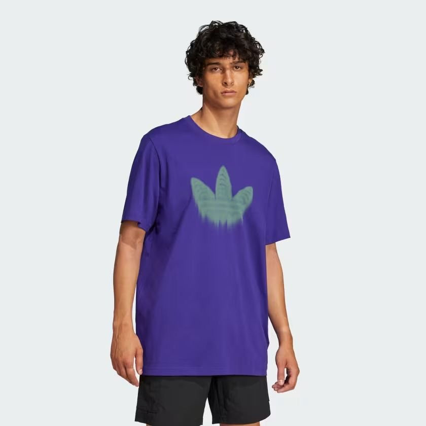T-shirt Adidas Skeleton Trefoil Violet Homme