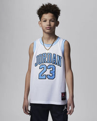 Maillot De Basket Enfant Nike Jordan 23 Blanc Bleu — immagine 1