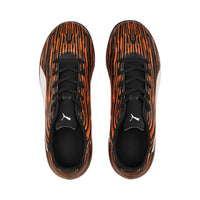 Puma rapide Chaussures de football en salle Orange Noir Enfants — immagine 3