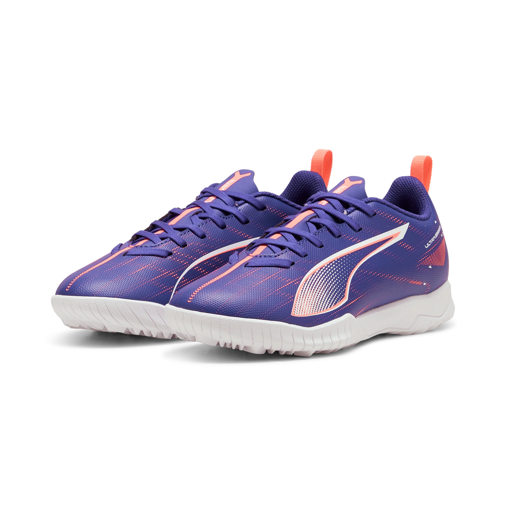 Chaussures de futsal unisexe violettes Puma Ultra Play 5 TT