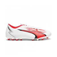 Puma ultra play fg ag Chaussures de foot Blanc Rouge Unisexe — immagine 1