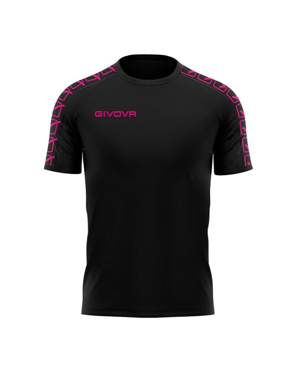 Givova Poly Band T-SHIRT Sprtiva Nera Fucsia Uomo