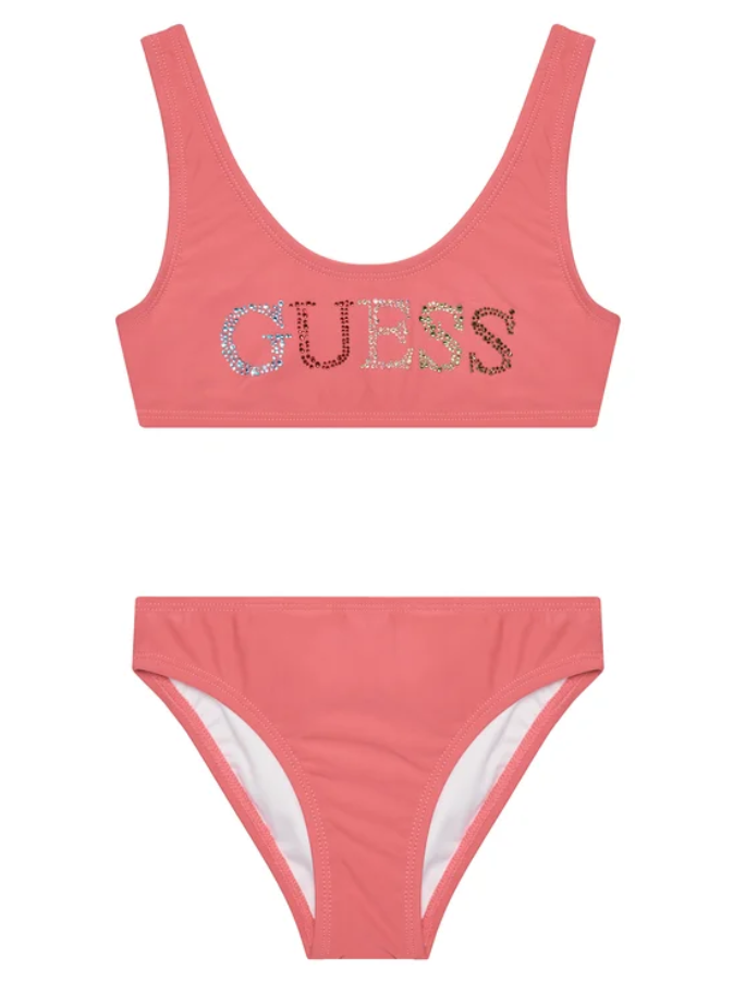 Guess Costume 2 Pezzi Rosa Bambina