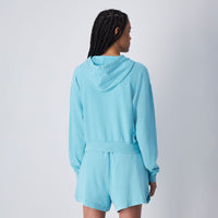 Champion Mineral Sweatshirt zippée à capuche bleu ciel femme — immagine 2