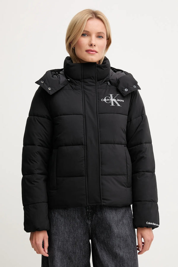 Calvin Klein Jeans Giubbotto Con Cappuccio Nero Donna