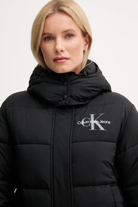 Calvin Klein Jeans Giubbotto Con Cappuccio Nero Donna — immagine 4