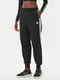 Adidas Essentials 3-Stripes Pantaloni Tuta Neri Bianchi Donna — immagine 2