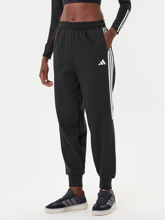 Adidas Essentials 3-Stripes Pantaloni Tuta Neri Bianchi Donna