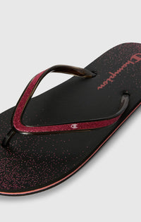 Champion Sparkling Tongs Noir Rose Femme — immagine 2