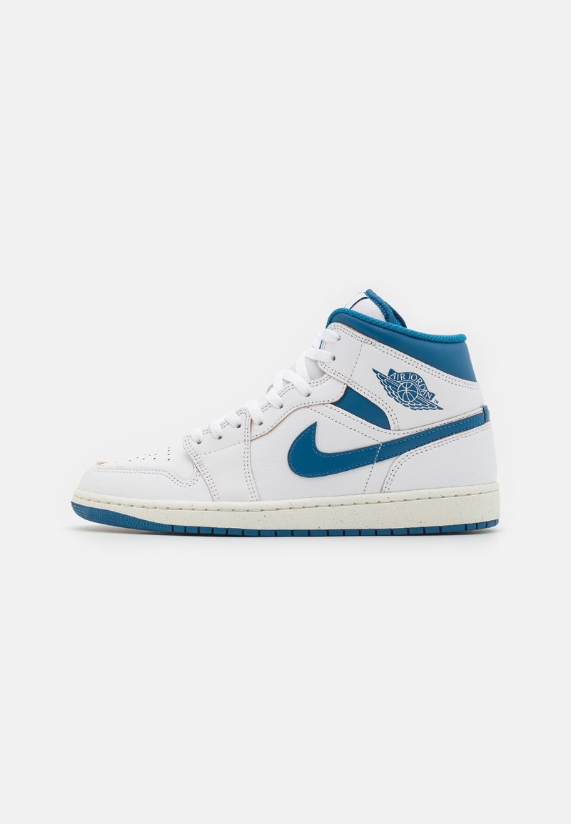 Jordan 1 Mid SE Chaussures Blanc Bleu Femme