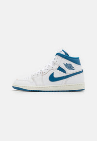 Jordan 1 Mid SE Chaussures Blanc Bleu Femme — immagine 1