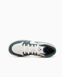 Jordan 1 Mid Se Gs Chaussures Blanches Vertes Femme — immagine 3