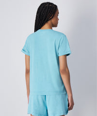 Champion SS TEE Coton Léger Jersey Femme coton Bleu clair — immagine 2