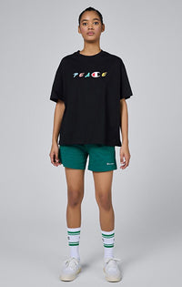 Champion Crewneck T Shirt Nera Donna — immagine 3