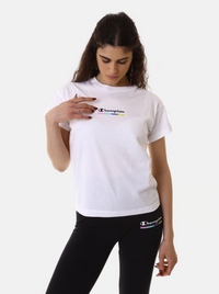 Champion Light Cotton Jersey T-shirt Bianca Donna — immagine 2