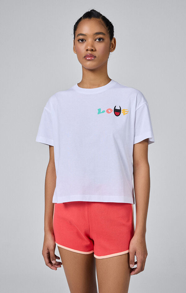 Champion Crewneck T Shirt Bianca Donna