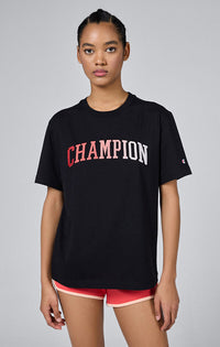 Champion Legacy Icons T-Shirt Nera Donna — immagine 1