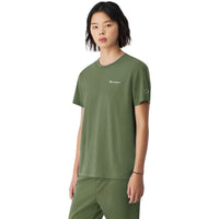 Champion SS Tee T-Shirt Verde Donna — immagine 2