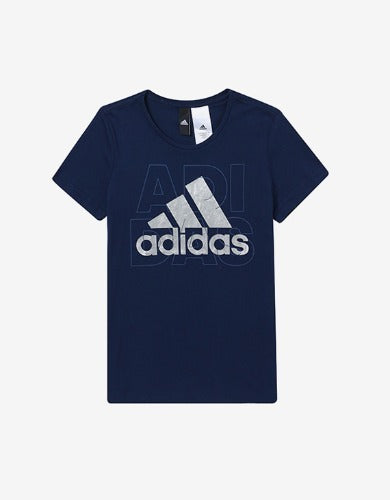 Adidas Foil Logo W T-Shirt Blu Donna