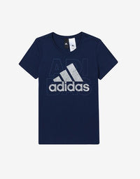 Adidas Foil Logo W T-Shirt Blu Donna — immagine 1