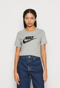 T-shirt Nike Sportswear Essential Grise Noire Femme — immagine 2