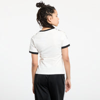 Adidas Leopard 3-Stripes T-Shirt Bianca Nera Donna — immagine 3