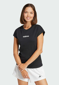 T-shirt Adidas Essentials Linear Noire Femme — immagine 3