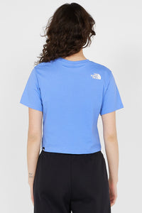 T-shirt Crop The North Face Femme Bleu Azur — immagine 3